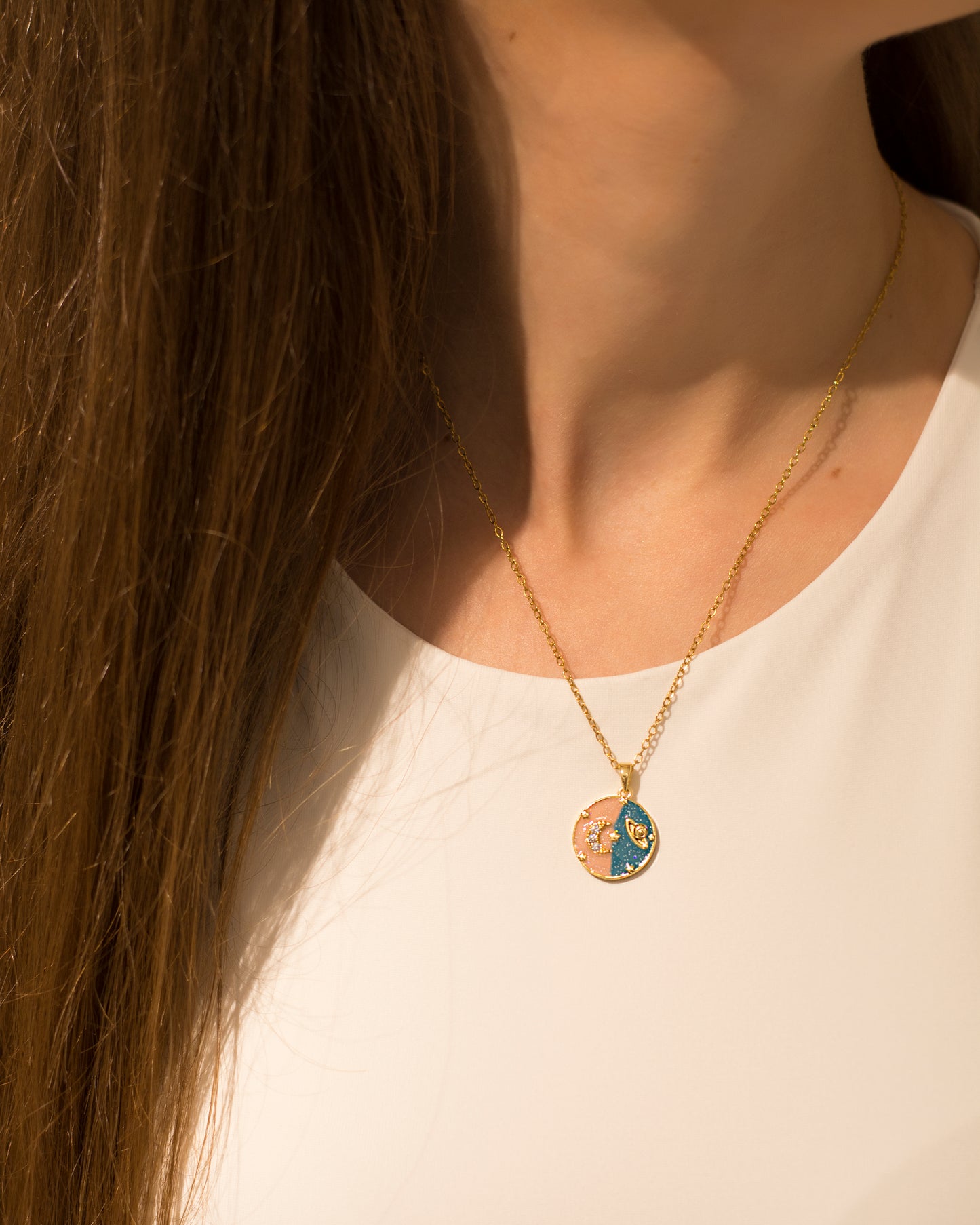 Moon & Heart Necklace