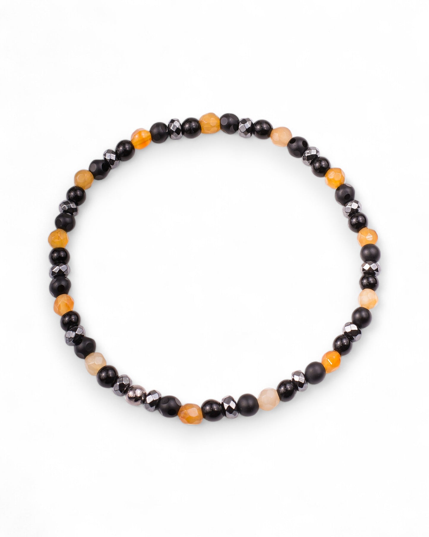 "Midnight Flame" Stone Bead Bracelet