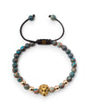 Blue Jasper & Gold Lion Bracelet