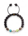 Lava Stone & Mixed Gemstone Bracelet