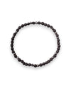 Volcanic Lava Stone Bracelet with Hematite Accents