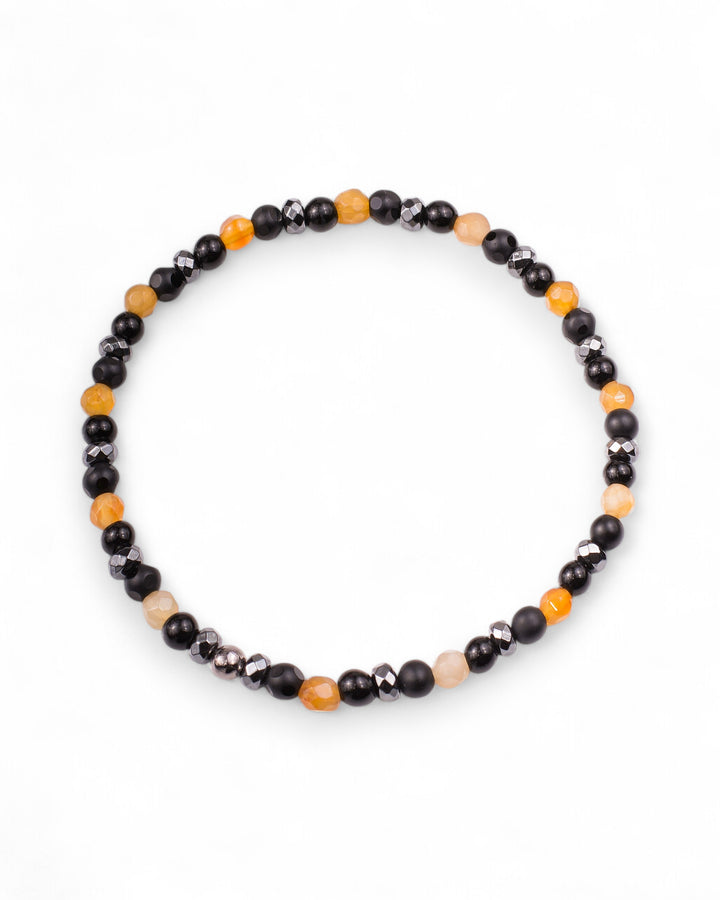 "Midnight Flame" Stone Bead Bracelet