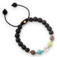 Lava Stone & Mixed Gemstone Bracelet