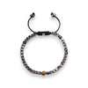 Men’s Hematite Bead Bracelet with Tiger Eye Accent