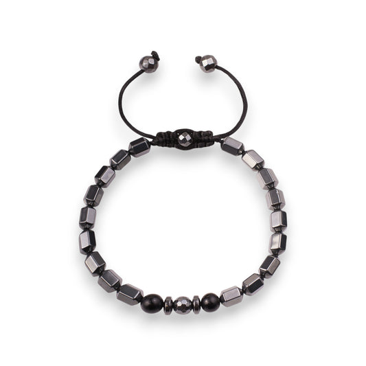 Men’s Hematite & Onyx Power Bead Bracelet